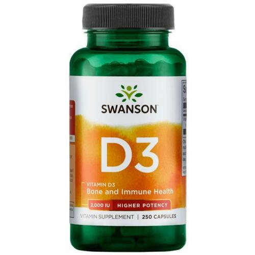 Swanson Vitamin D3 2000IU Higher Potency 250 Capsules