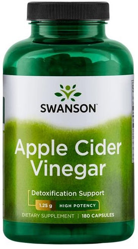 Swanson Apple Cider Vinegar 1250mg High Potency 180 Capsules