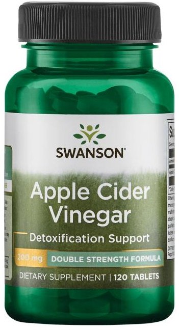 Swanson Apple Cider Vinegar 200mg Double Strength 120 Tablets