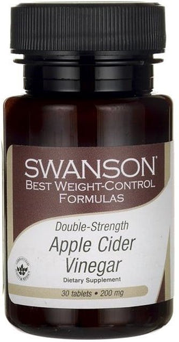 Swanson Apple Cider Vinegar 200mg Double Strength 30 Tablets