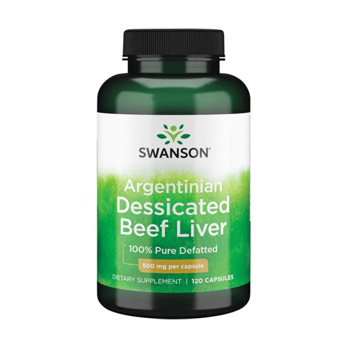 Swanson Desiccated Beef Liver 500mg 120 Capsules