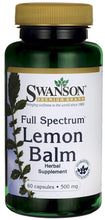 Load image into Gallery viewer, Swanson Full Spectrum Lemon Balm 500mg 60 Capsules
