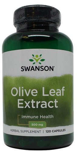 Swanson Olive Leaf Extract 500mg 120 Capsules