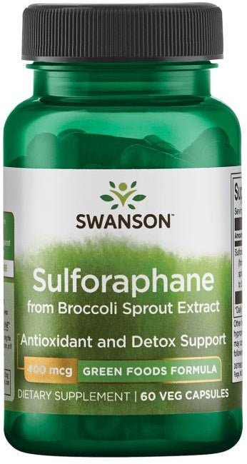 Swanson Sulforaphane from Broccoli Sprout Extract 400mcg 60 Veg Capsules